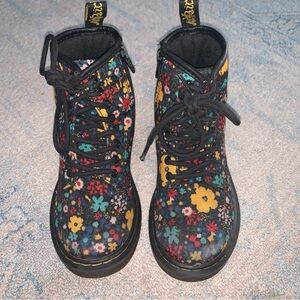 Dr. Martens Floral Lace-Up Combat Boots
